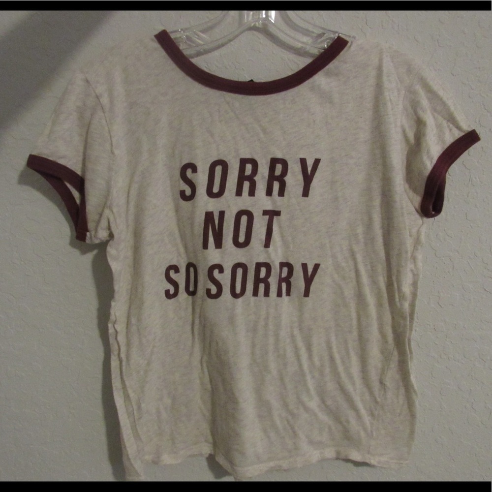 “Sorry Not So Sorry” Cream Top